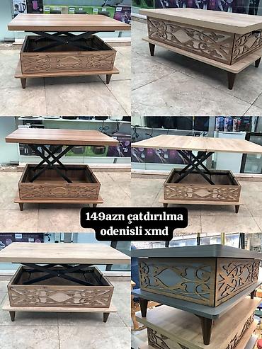 trimo mebel: Dördbucaq masa, Transformer, Təkərsiz, Teksturalı laminat, Zəmanətsiz — 1