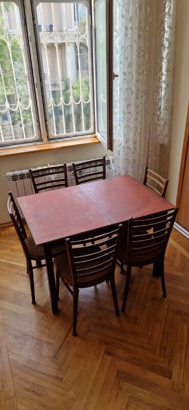 masa taxta: Гостиный стол, Б/у, Раскладной, Прямоугольный стол