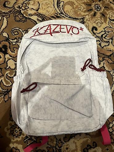 Сумкалар: Рюкзак KAZEVO - Цвет: светло-серый меланж с красными акцентами — 1