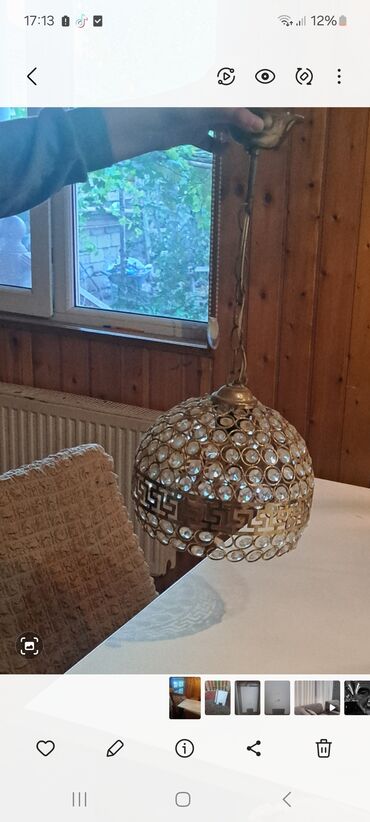 labubu şekili: Люстра, 1 лампа, Металл