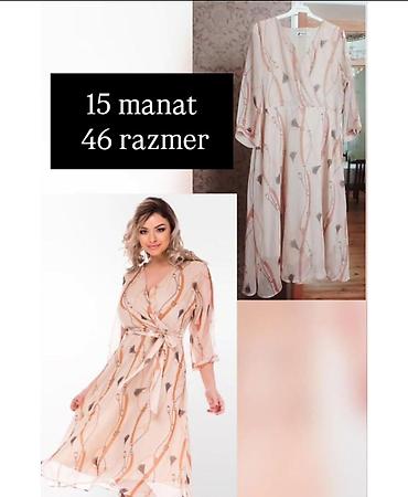 Личные вещи: Şifon don – 46 razmer - Rəng: açıq bej fon, qızılı-narıncı və boz — 1