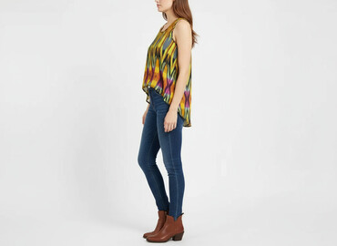 bluzki na ramiączkach plus size: T-shirt damski, rozmiar L