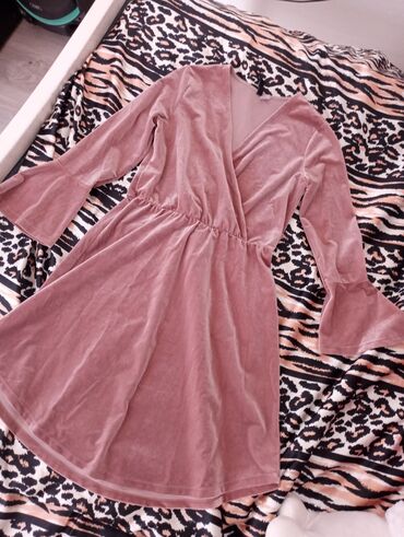 moncler duga jakna: H&M M (EU 38), color - Pink, Cocktail, Long sleeves
