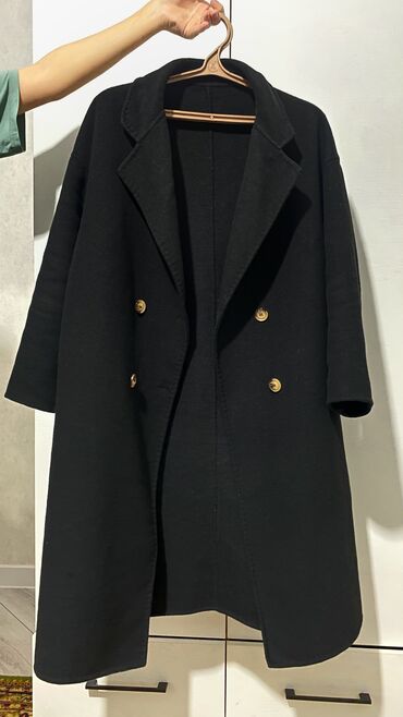 шерстяное пальто: Пальто, Осень-весна, Длинная модель, Оверсайз, Без подкладки, S (EU 36), M (EU 38)