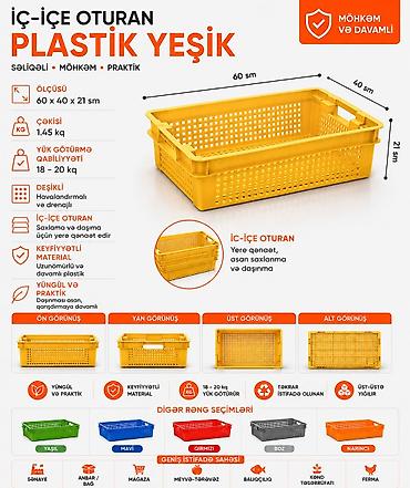 Digər mağaza avadanlığı: Plastik yeşik(tara,sebet,yesik,qutu) istehsalı. ölçülər 60/40/10sm -da lalafo.az — 4 Digər mağaza avadanlığı: Plastik yeşik(tara,sebet,yesik,qutu) istehsalı. ölçülər 60/40/10sm — 4