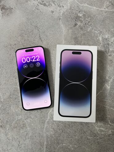 ayfon 2 ci əl ideal vəziyyətdə: IPhone 14 Pro, 128 ГБ, Deep Purple