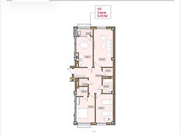 Продажа квартир: 3 комнаты, 101 м², Асанбай мкр Элитка, 9 этаж, ПСО (под самоотделку) — 1