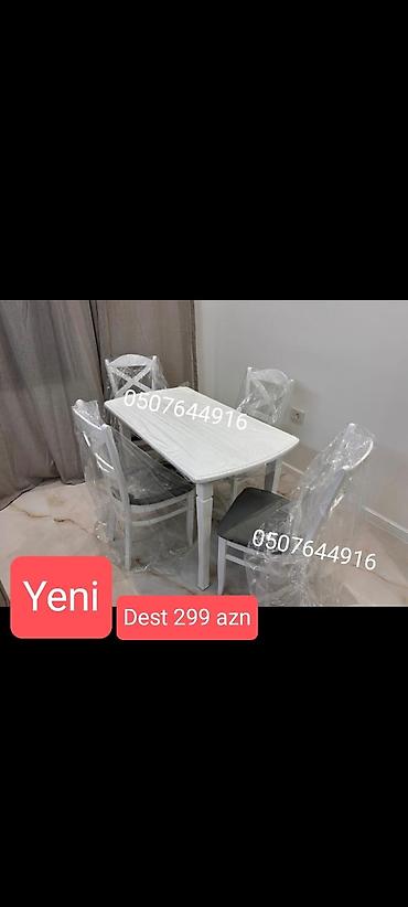yemək termosu: Mətbəx üçün, Yeni, Açılmayan, Dördbucaq masa, 4 stul — 1