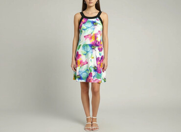 sukienki na wesele rozkloszowane z koronką: Name, Women`s dress, size S