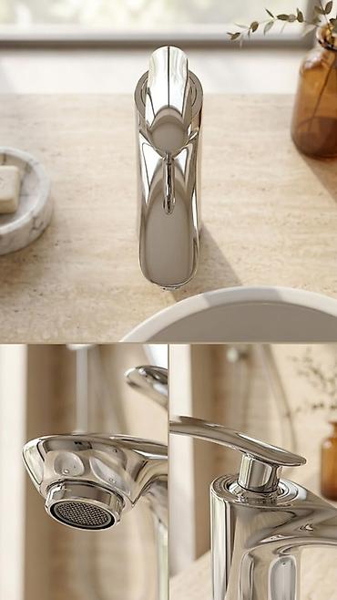 rakovinalar: 🚰 Müasir Premium Xrom Əl-Üz Yuyan Kranı (Smesitel) 🚰 ✨ Eleqant — 2