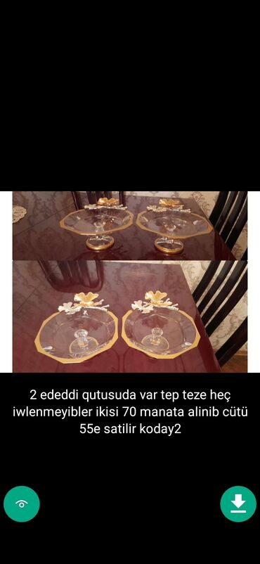 Digər dəstlər və servizlər: Şuşe qablar desdler Kanfet Şaqalat ve basqa meqsed ucun Şekillerde — 4