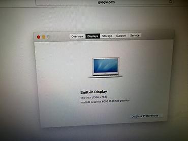 thunderbolt display: Apple MacBook Air 11.6" - Экран: встроенная матрица. - Графика — 4