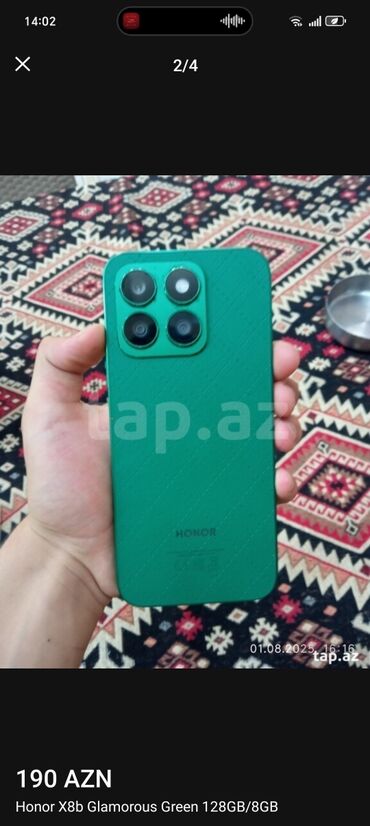 флешка на телефон fly: Honor X8b, 128 ГБ, цвет - Зеленый