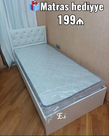 Yeni, Təknəfərlik çarpayı, Bazasız, Matras ilə, Siyirməsiz, Azərbaycan