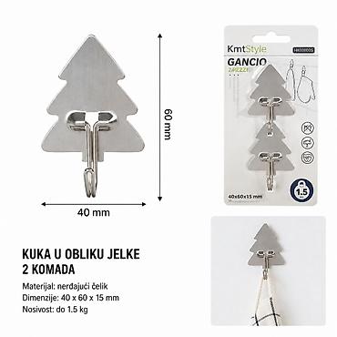 KMT Inox malo drvo (2 kom) – kuka u obliku jelke - Brend: Kmt Style -