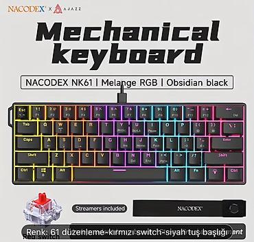 komputer cantasi: NACODEX x AJAZZ NK61 mexaniki klaviatura - Rəng: Obsidian Black — 1