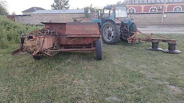 avto rullar: MTZ tipli təkərli traktor + ot biçən press bağlayan və ot yığan — 2