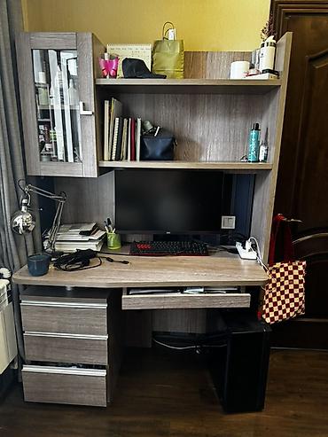 study table: Стол 140 длина, 65 ширина - Материал: ЛДСП под дерево в тёплом — 2