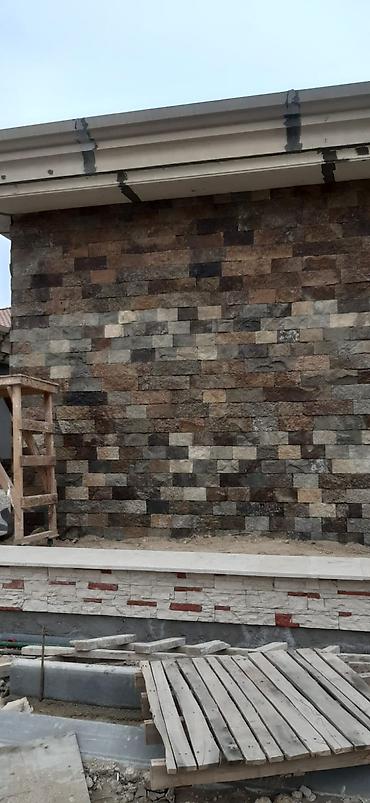 Fasad işləri: Kabançik travertin dekorativni daş usdasi — 14