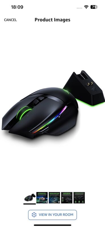 enet gaming mouse: Razer Basilisk Ultimate Wireless Gaming Mouse: 20K DPI Optical Sensor