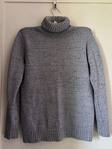одежда италия: Женский свитер, Оверсайз, Высокая горловина, Длинная модель