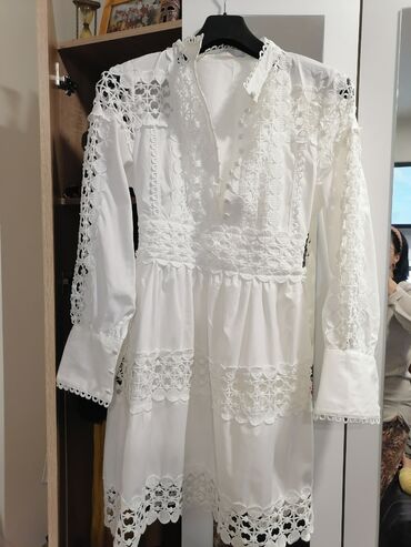 haljina bela: Bоја - Bela, Drugi stil, Dugih rukava