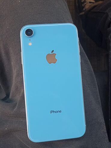 телефон асус: IPhone Xr, Колдонулган, 256 ГБ, Көк, Коргоочу айнек, Каптама, 80 %