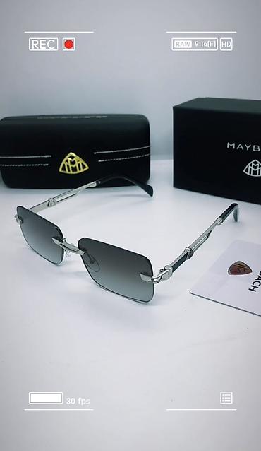 maybach eynək: Maybach gün eynəyi – rimless (çərçivəsiz) dizayn, düzbucaqlı linzalar — 1