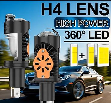 led lampalar: Avtomobil üçün güclü soyutma kullerli Lupali LED ön H4 — 4