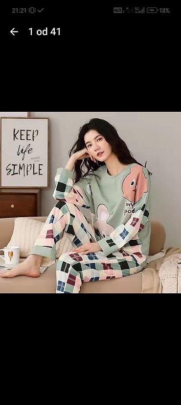 Pidžame: Ženske pidžame – dvodelni kompleti - Gornji deo: dug rukav, udoban — 1