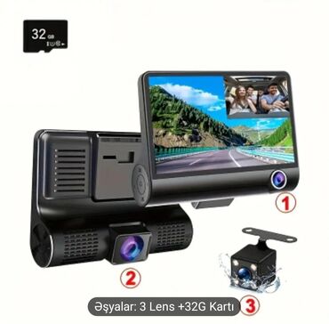 360 dərəcə kamera avtomobil: Videoreqistratorlar, Yeni, Avtomatik, 32 gb, Çin, Ödənişli çatdırılma