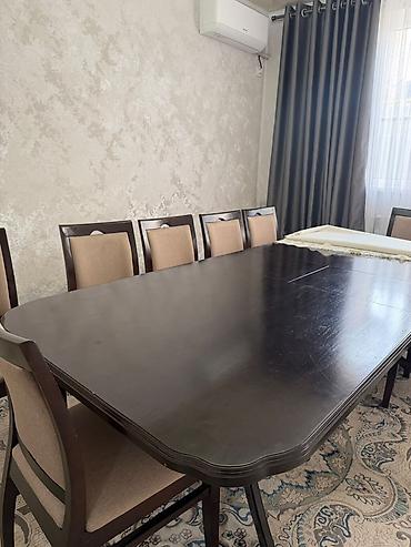 dinner table: Стол и стул для зала, Б/у, Самовывоз, цвет - Коричневый — 2