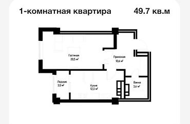 срочно только нал: 1 комната, 49 м², 14 этаж, ПСО (под самоотделку) — 1