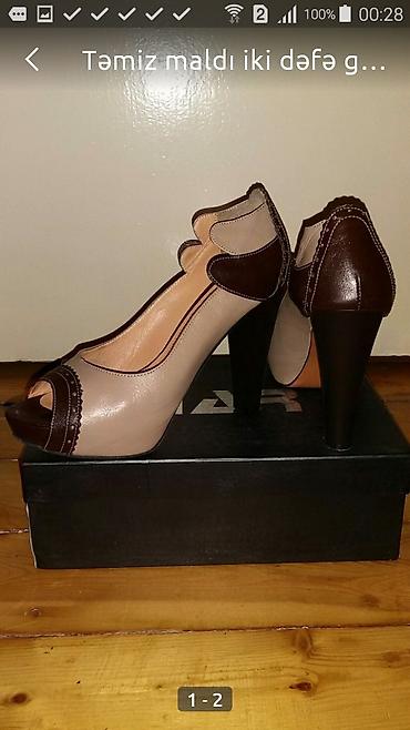 Qadın ayaqqabıları: Qadın yüksək daban ayaqqabısı - Model: Açıq burun (peep-toe), qalın — 4