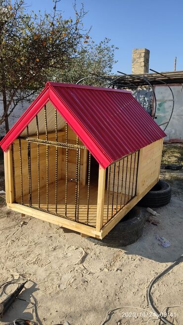 izalyasa: İt yuvaları. izolyasiya olunub. standart olaraq 1,1 un 2 metre