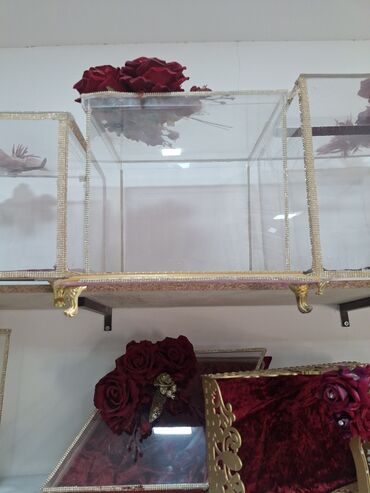 Toy aksesuarları: Toy və nişan üçün zərif hədiyyə/nişan səbəti və vitrin dəstləri - — 6