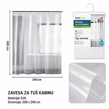 KMT EVA obična zavesa za tuš (providna mat) 2208548 Opis: - Zavesa za na lalafo.rs KMT EVA obična zavesa za tuš (providna mat) 2208548 Opis: - Zavesa za