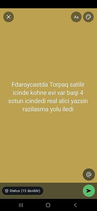 nzs torpaq satilir: 4 sot — 1