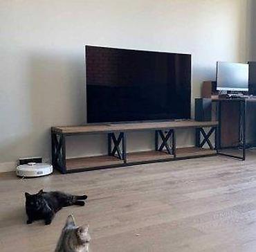 epoxy stolovi: TV POLICA MODEL WM45 | Izrada nameštaja po meri Drvo& metal — 1