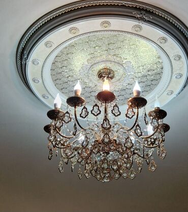 Çılçıraq, 10 və daha çox lampa, Xrustal