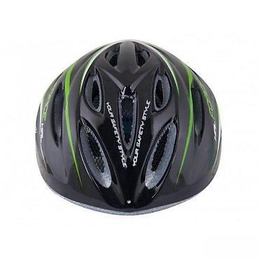 magnat rv 3: KACIGA FORCE HAL, CRNO-ZELENO-BELA, L/XL | 19 rupa, sadrži beli i — 2