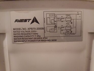 холодильники бишкек: Стиральная машина Avest, Б/у, Полуавтоматическая, До 7 кг, Полноразмерная