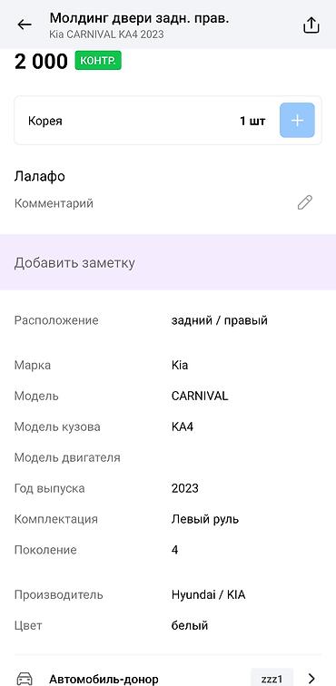 фит двери: Молдинг двери задний правый для Kia Carnival KA4 (4‑е поколение) - — 2