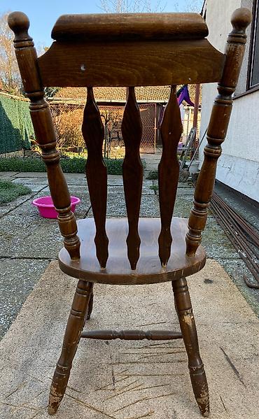 Stolice: Prodajem 4 masivnе drvenе stolice stabilne i čvrste teške i — 5