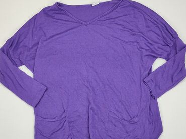 fioletowa bluzki z długim rękawem: Bluzka Damska, L, stan - Dobry
