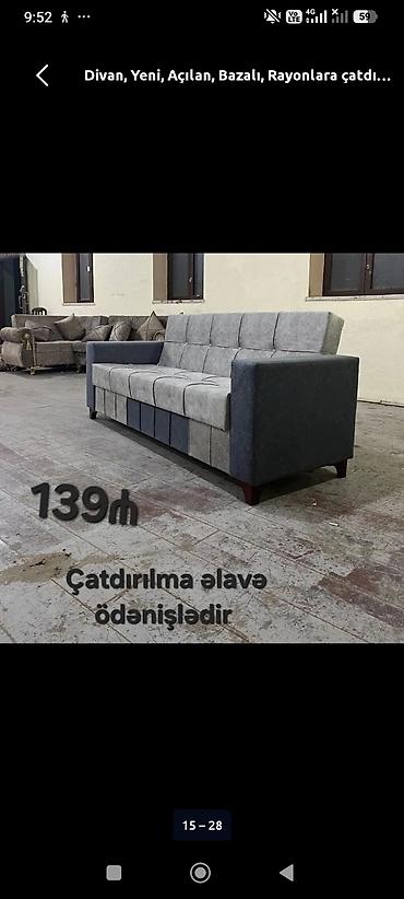 divan olcusu: *Divan 139Azn💥* ✔️Rəng seçimi var ✔️Açılan və Bazalı ✔️ Ölçü 200sm — 1