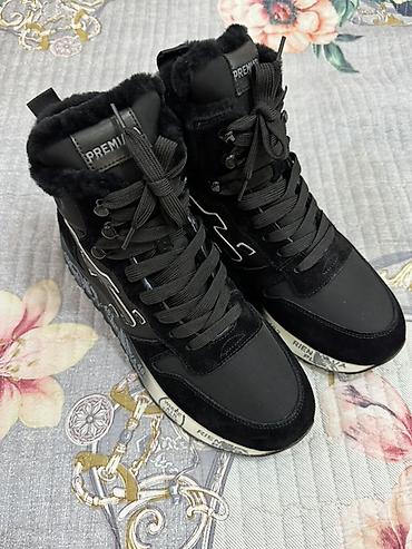 moon boot: Зимние высокие кроссовки/ботинки Premiata (брендирование на языке и — 4