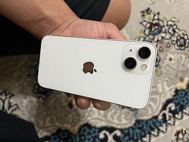 IPhone 13, Б/у, 128 ГБ, Белый, Защитное стекло, 77 %