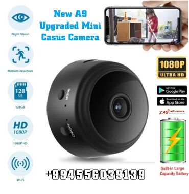 Videomüşahidə: Mini İP Kamera 1080P full HD yüksek keyfiyetli görüntüsü ile sesli