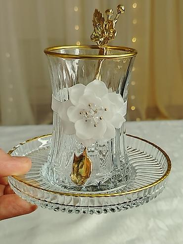 termos çaydan: Çay dəsti, rəng - Çəhrayı, Şüşə, 1 nəfərlik — 7